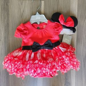Disney Baby Minnie Mouse Dress with Mickey Ear Headband